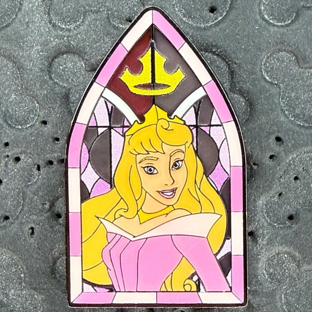 Disney parks Loungefly hot topic Princess Stained Glass Window  Aurora pin